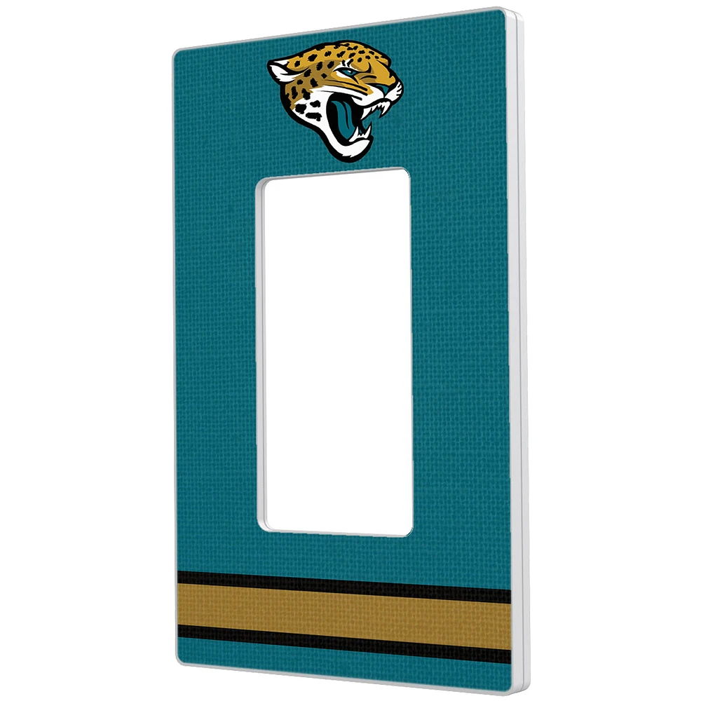 Jacksonville Jaguars Stripe Single Rocker Light Switch Plate