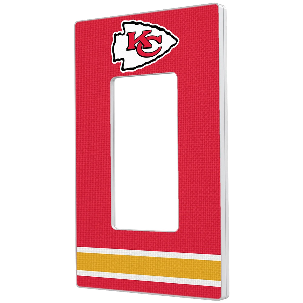 Kansas City Chiefs Stripe Single Rocker Light Switch Plate