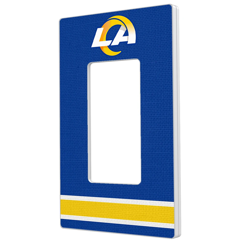 Los Angeles Rams Stripe Single Rocker Light Switch Plate