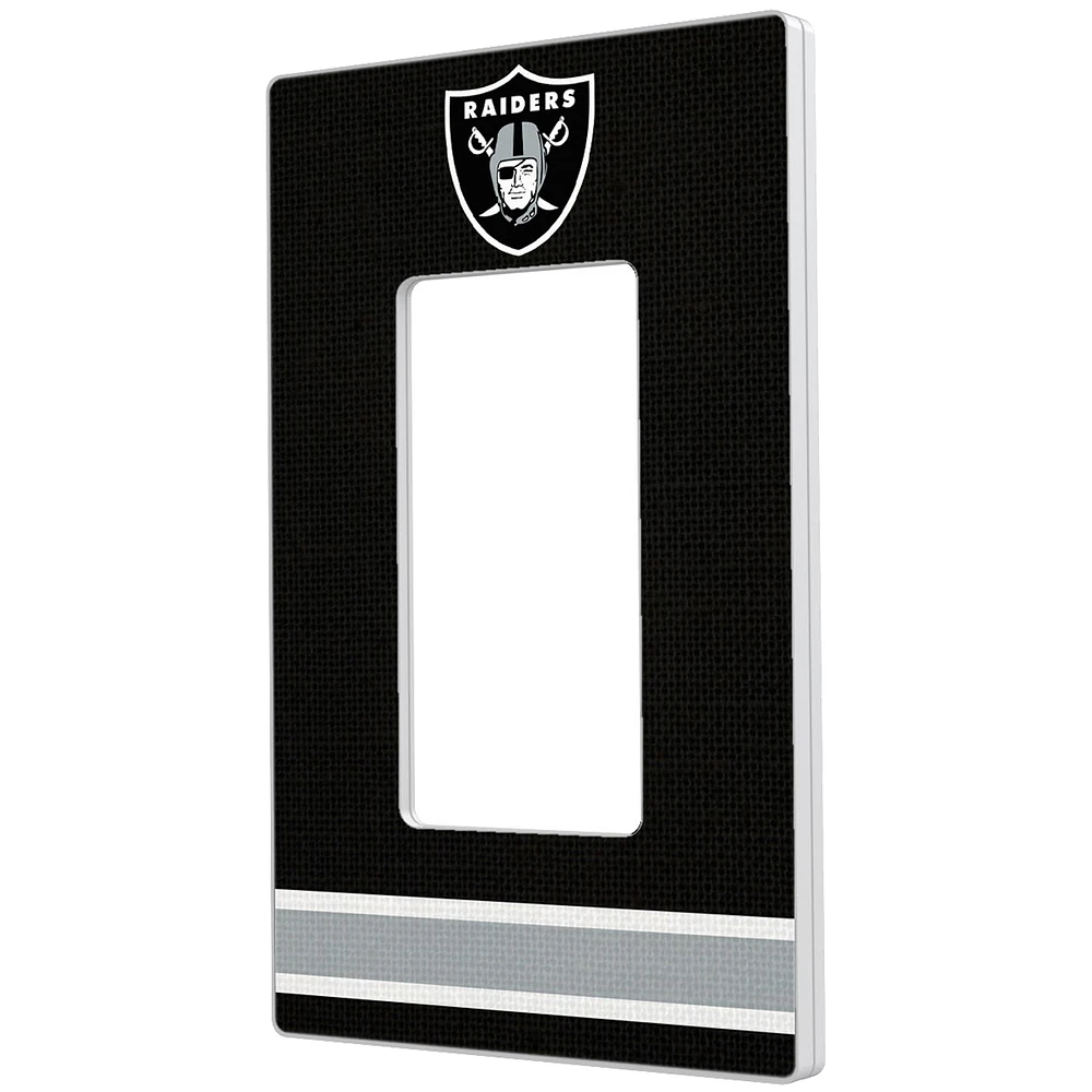 Las Vegas Raiders Stripe Single Rocker Light Switch Plate