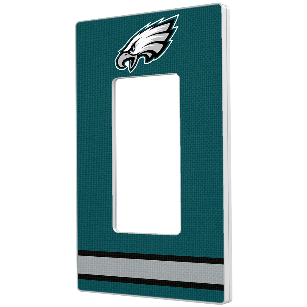 Philadelphia Eagles Stripe Single Rocker Light Switch Plate