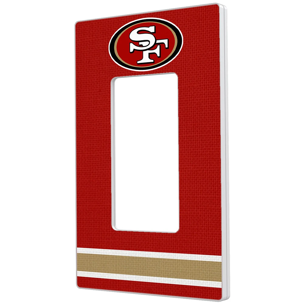 San Francisco 49ers Stripe Single Rocker Light Switch Plate