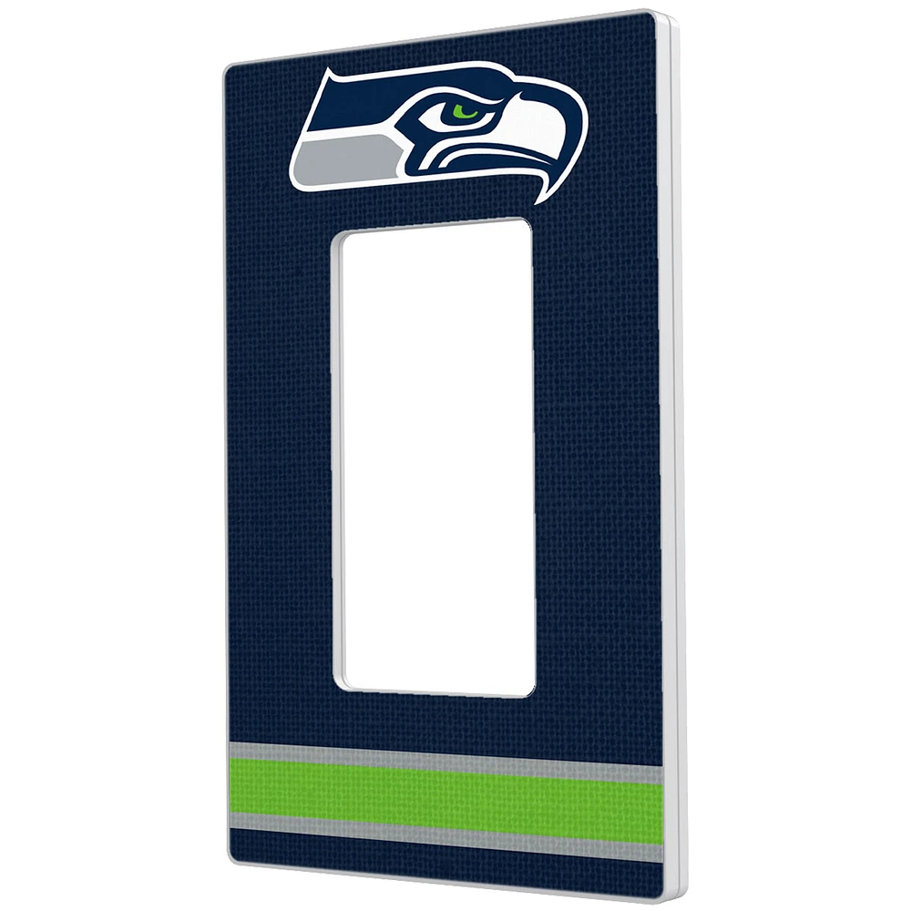 Seattle Seahawks Stripe Single Rocker Light Switch Plate