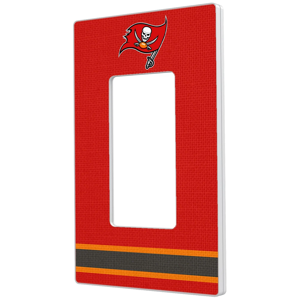 Tampa Bay Buccaneers Stripe Single Rocker Light Switch Plate