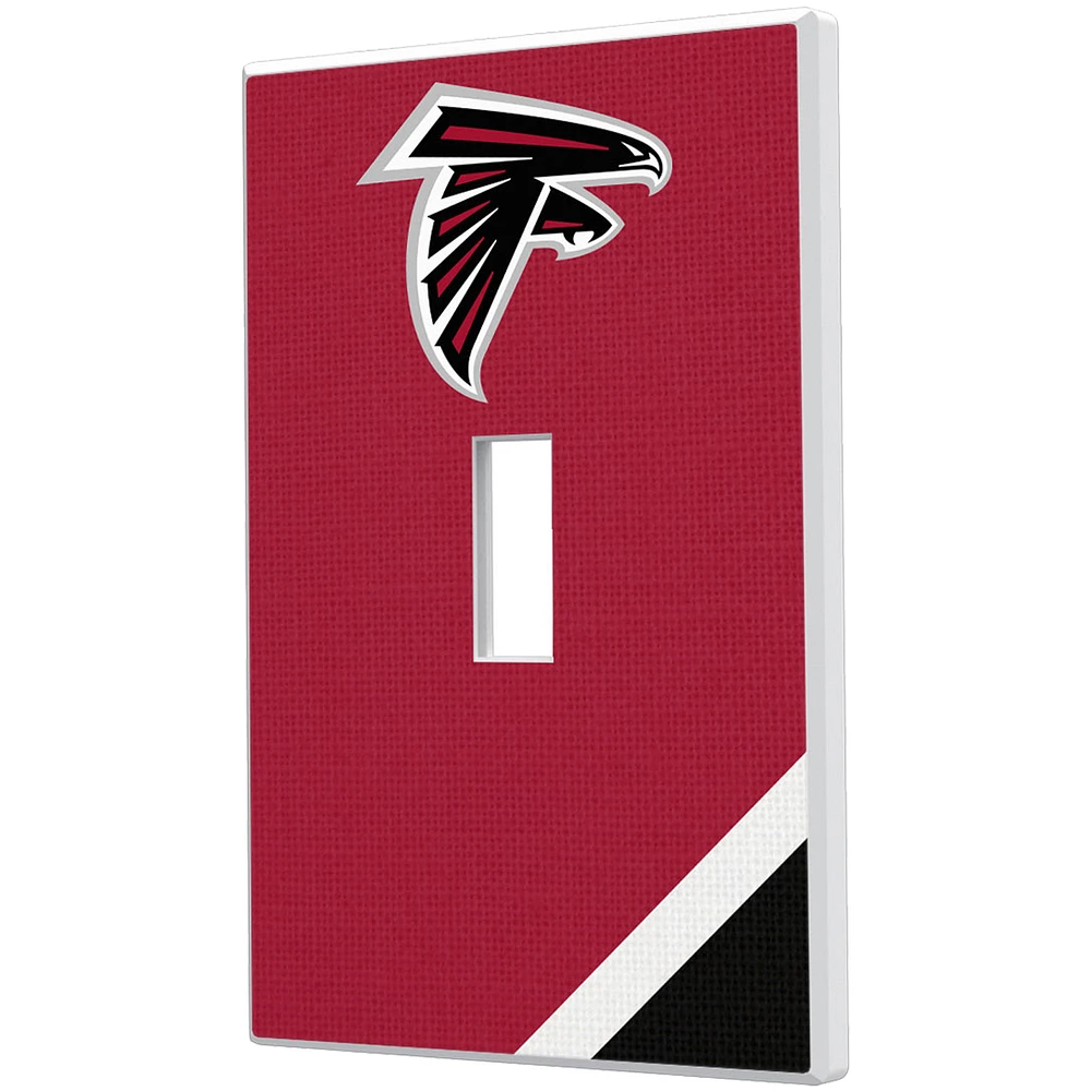 Atlanta Falcons Diagonal Stripe Single Toggle Light Switch Plate