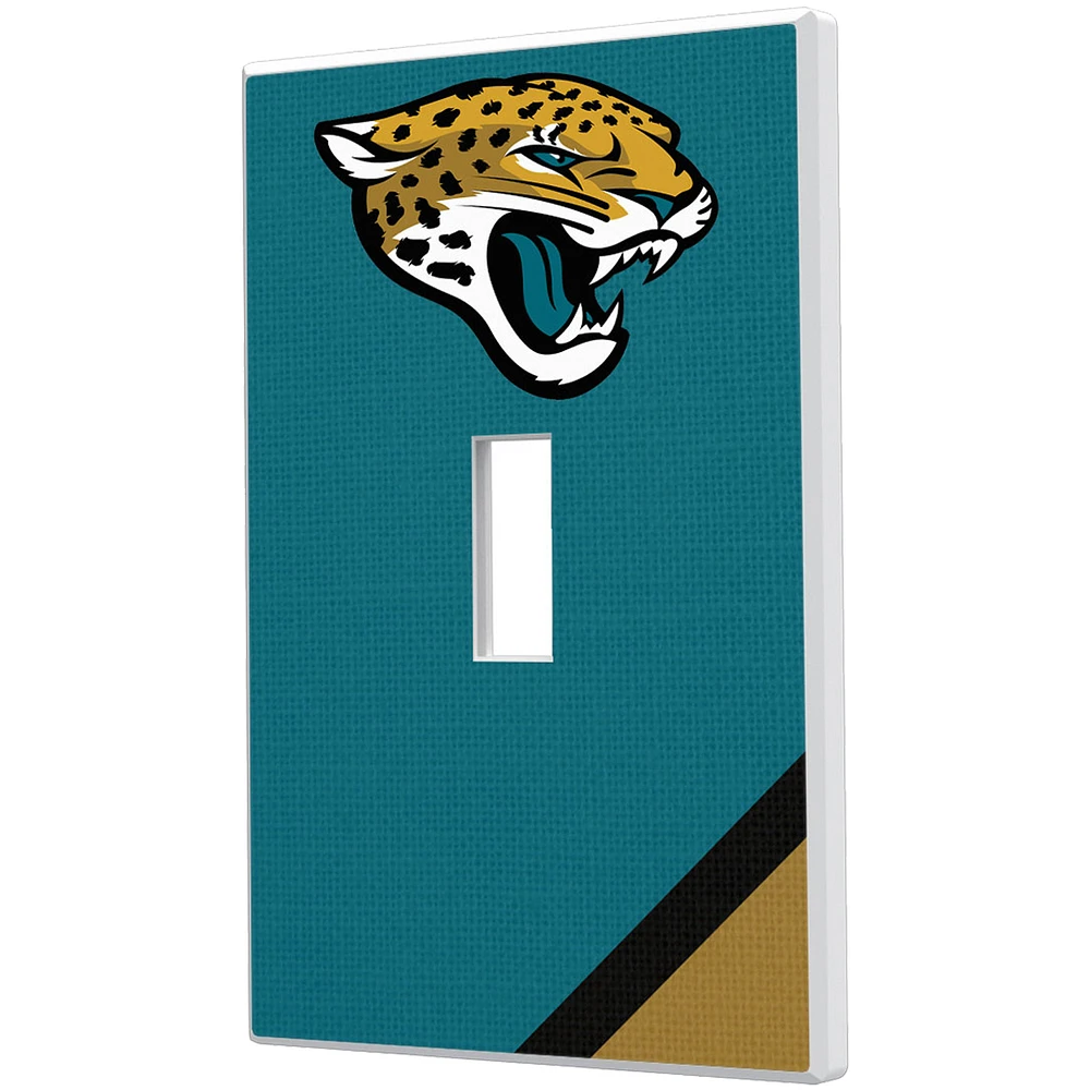 Jacksonville Jaguars Diagonal Stripe Single Toggle Light Switch Plate