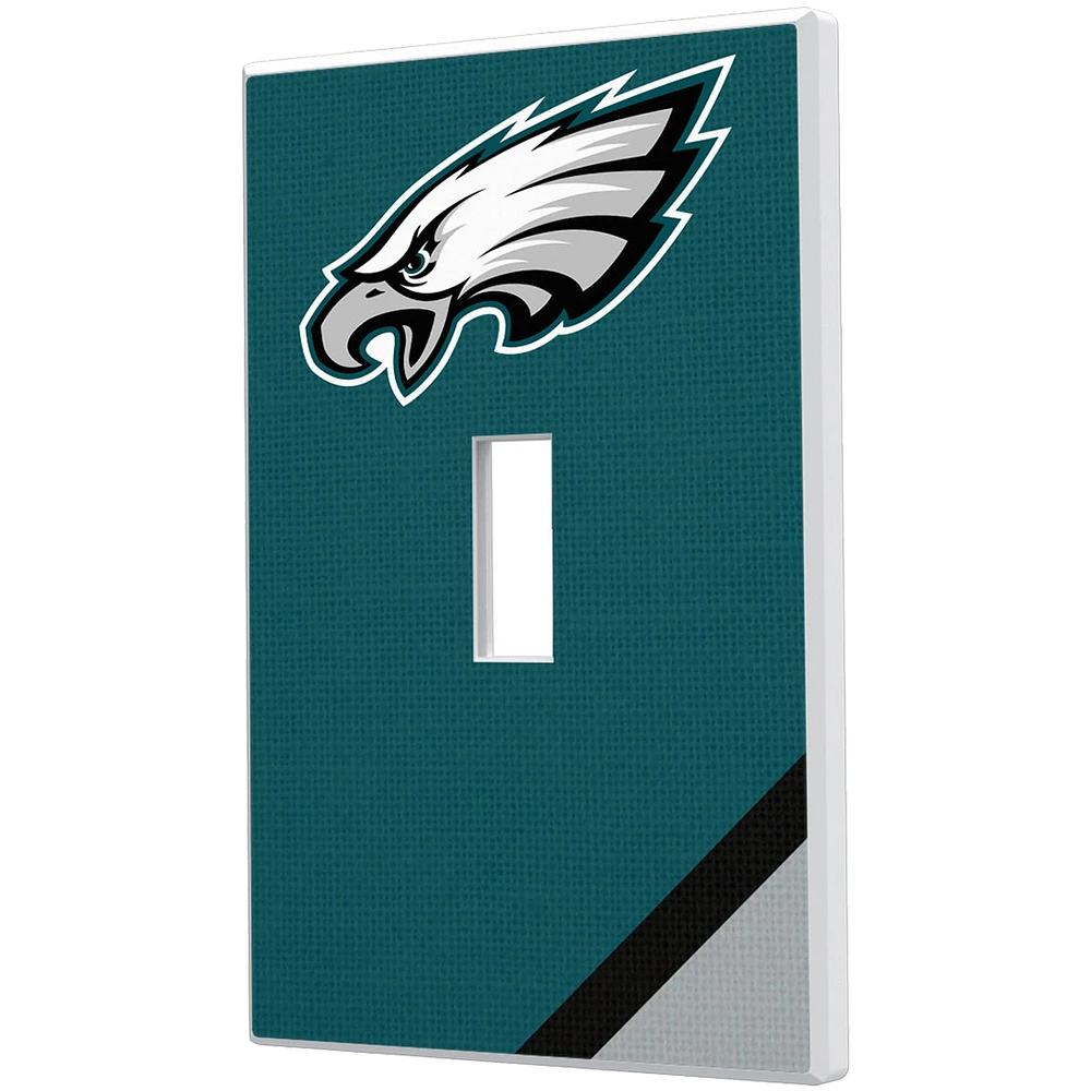 Philadelphia Eagles Diagonal Stripe Single Toggle Light Switch Plate
