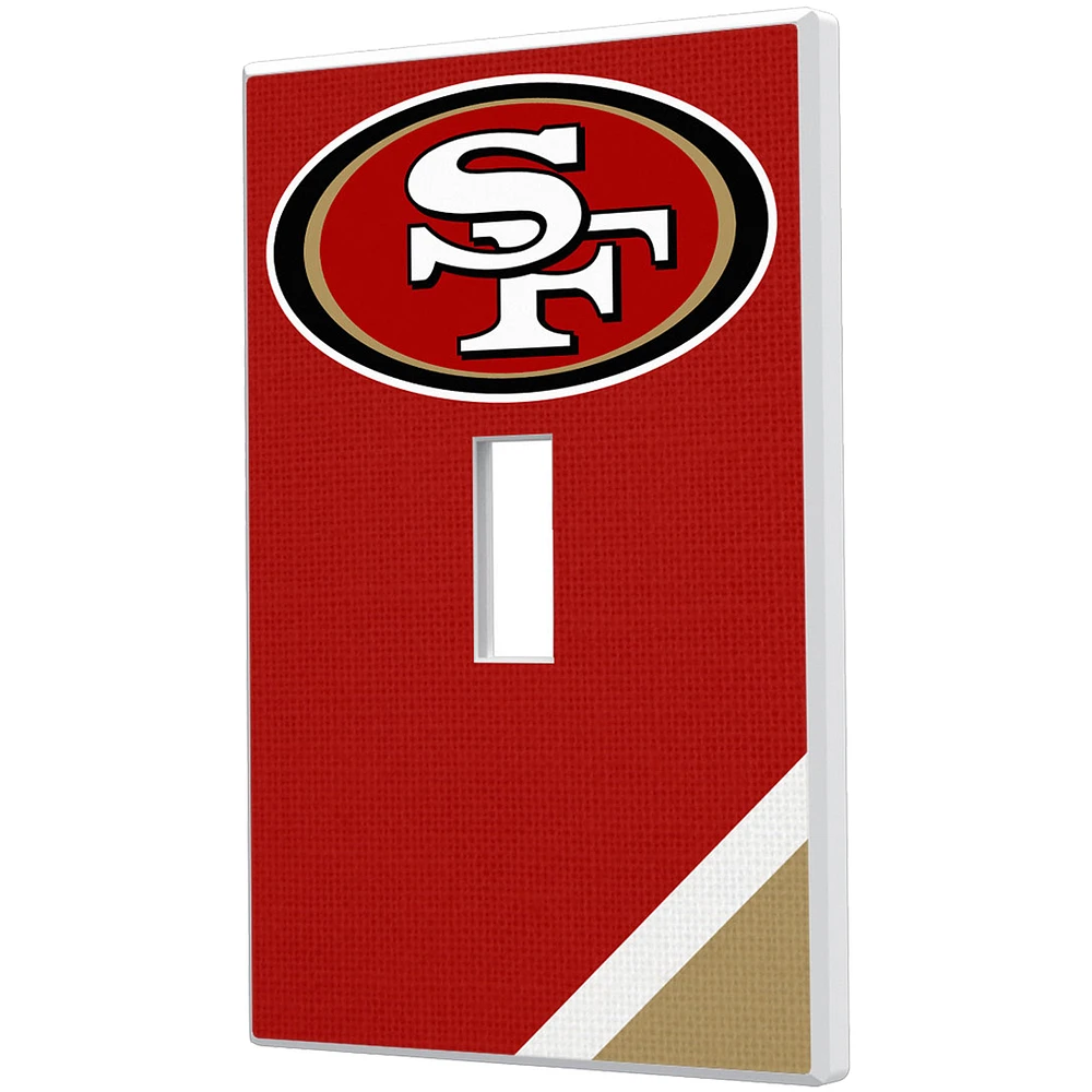 San Francisco 49ers Diagonal Stripe Single Toggle Light Switch Plate
