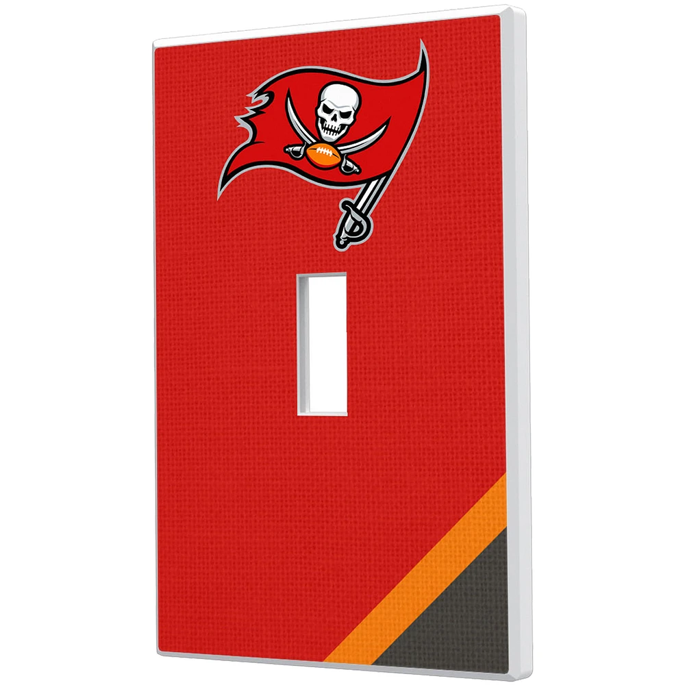 Tampa Bay Buccaneers Diagonal Stripe Single Toggle Light Switch Plate