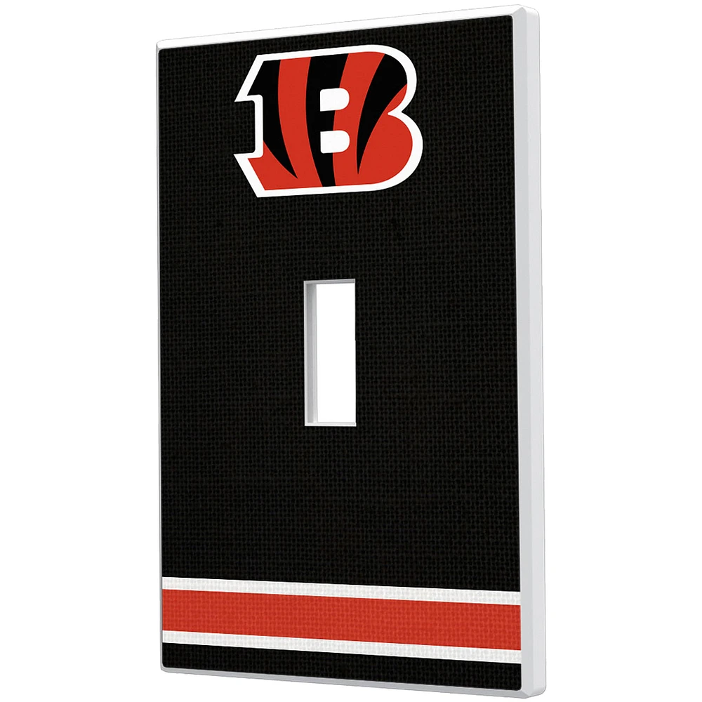 Cincinnati Bengals Stripe Single Toggle Light Switch Plate