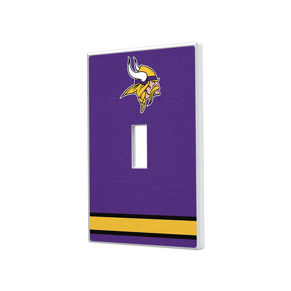 Minnesota Vikings Stripe Single Toggle Light Switch Plate