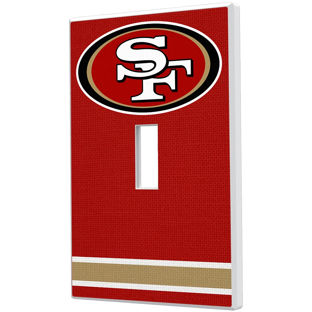 San Francisco 49ers Stripe Single Toggle Light Switch Plate