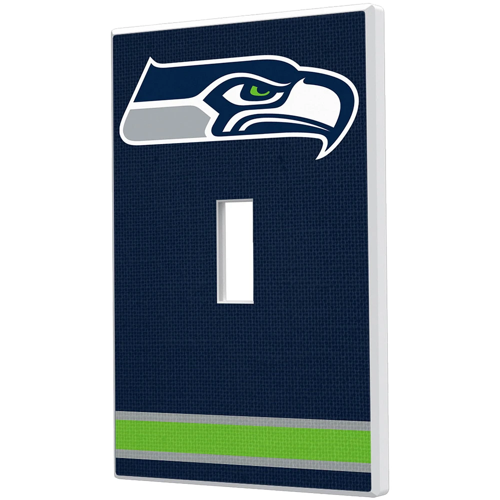 Seattle Seahawks Stripe Single Toggle Light Switch Plate