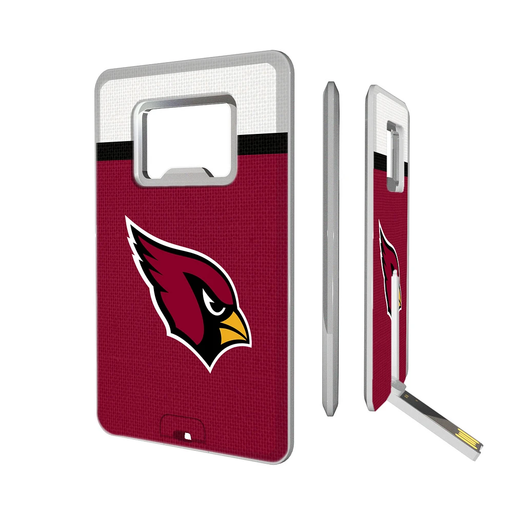 Arizona Cardinals Striped Credit Card USB Drive & Bottle Opener