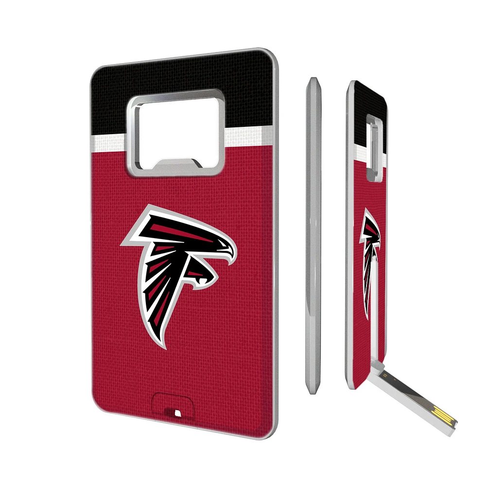 Atlanta Falcons Striped Credit Card USB Drive & Bottle Opener