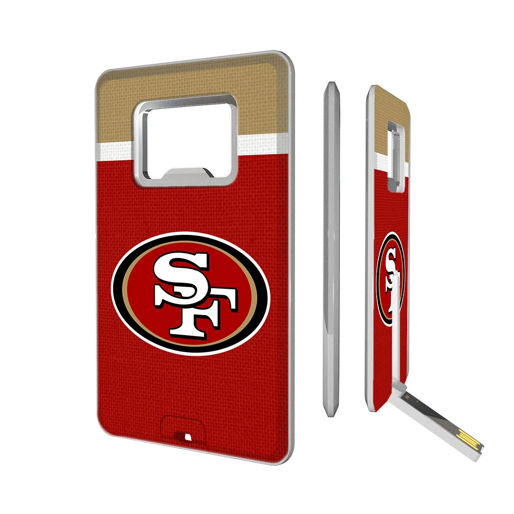 San Francisco 49ers Striped Credit Card USB Drive & Bottle Opener