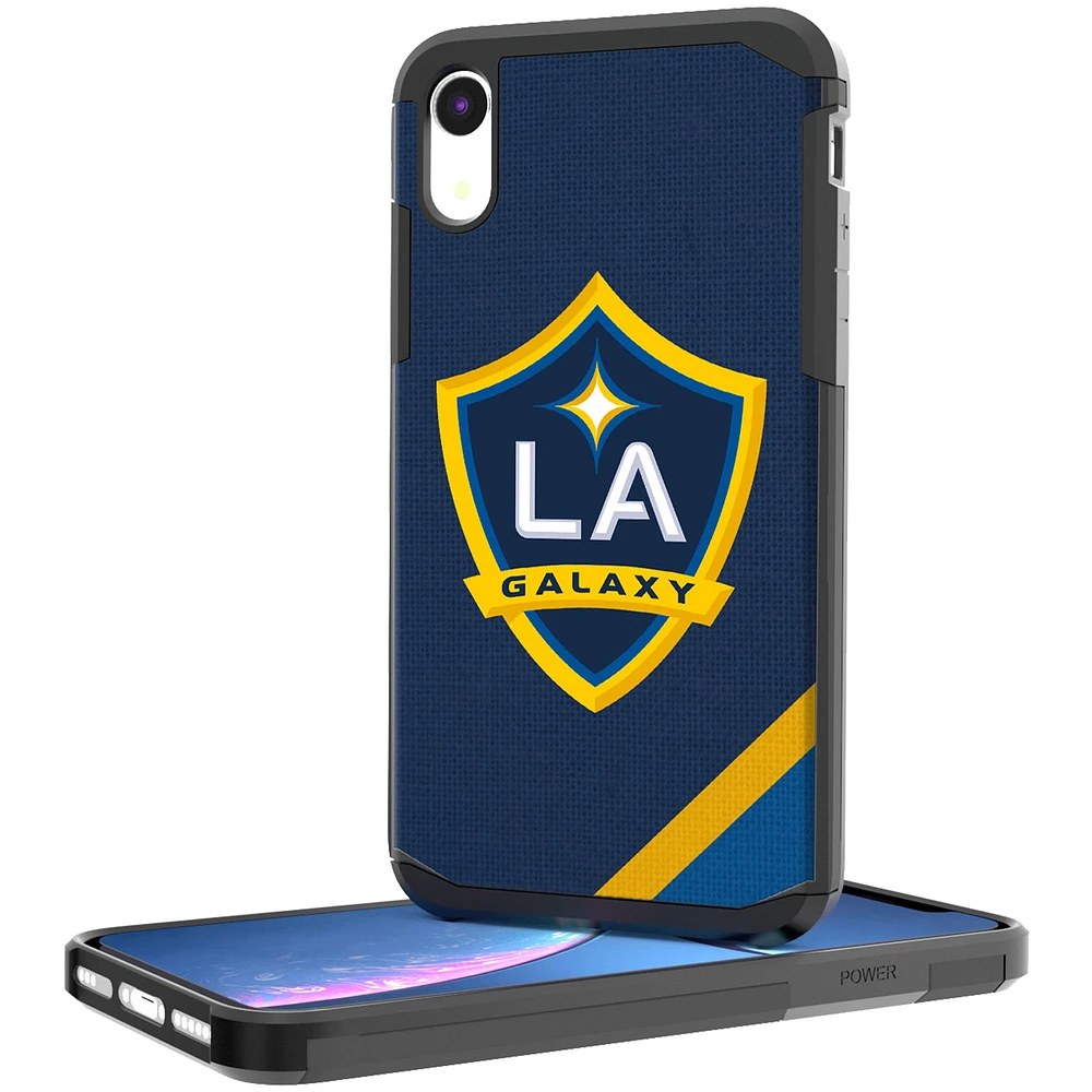 LA Galaxy Diagonal Stripe Rugged iPhone XR Case