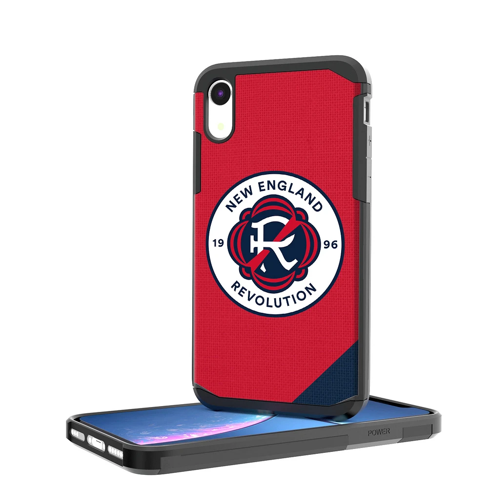 New England Revolution Diagonal Stripe Rugged iPhone XR Case