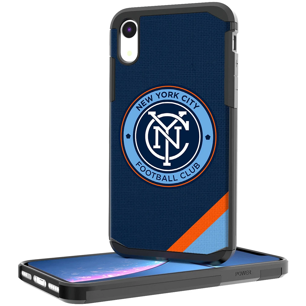 New York City FC Diagonal Stripe Rugged iPhone XR Case