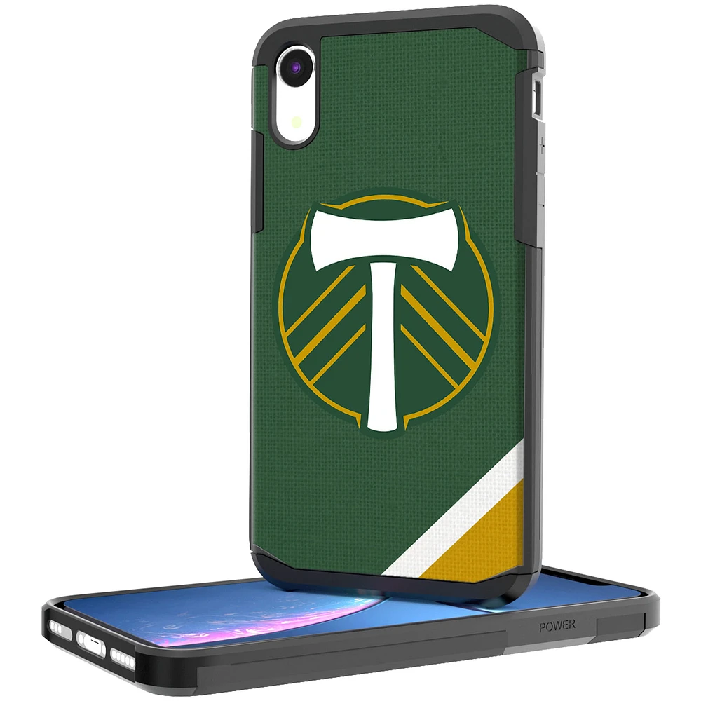 Portland Timbers Diagonal Stripe Rugged iPhone XR Case