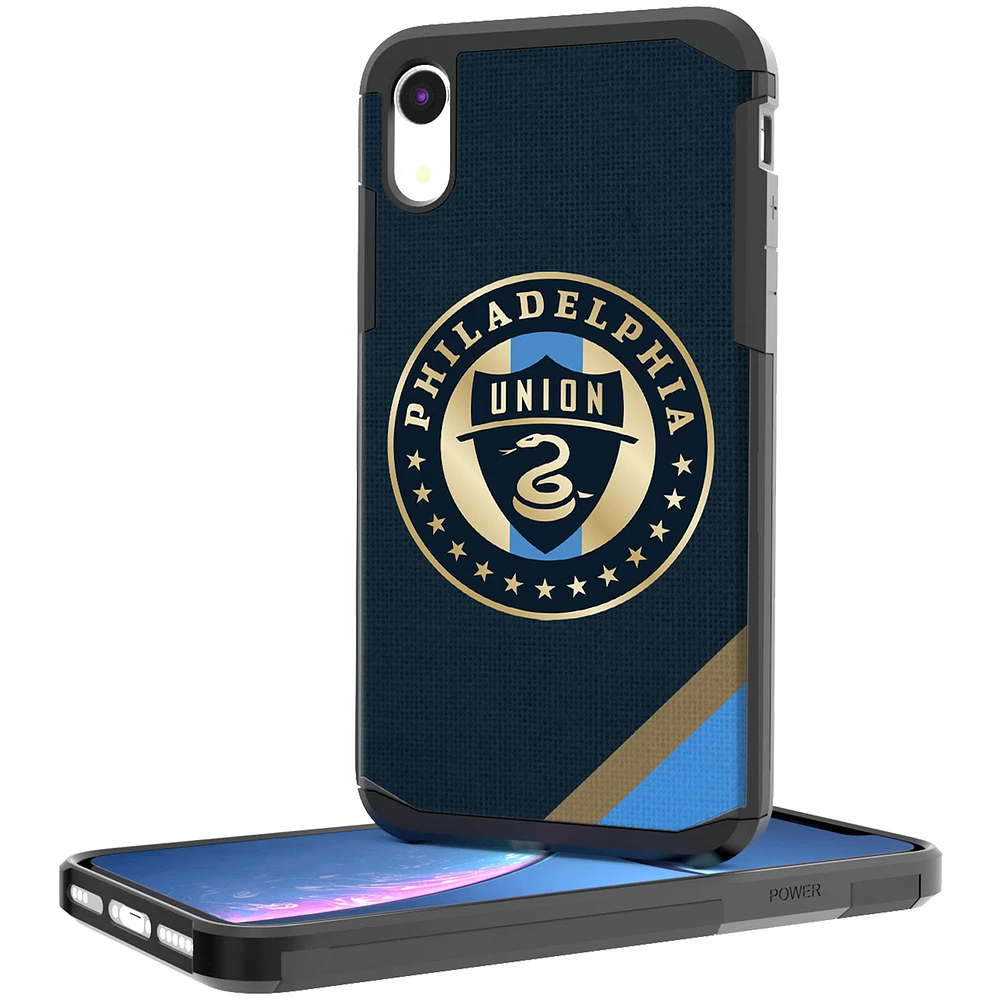 Philadelphia Union Diagonal Stripe Rugged iPhone XR Case