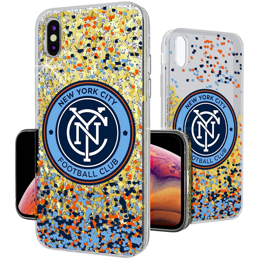 New York City FC Confetti Glitter iPhone XS Max Case