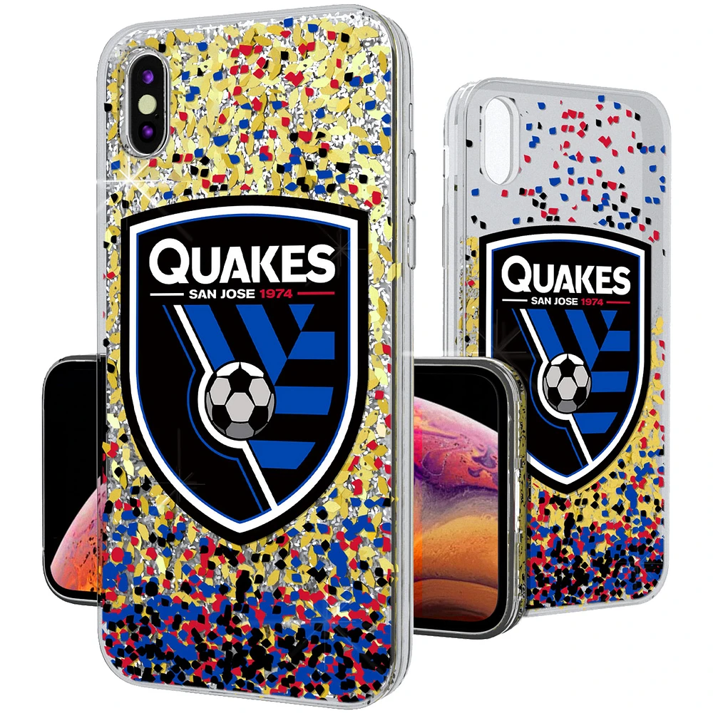 San Jose Earthquakes Confetti Glitter iPhone XS Max Case