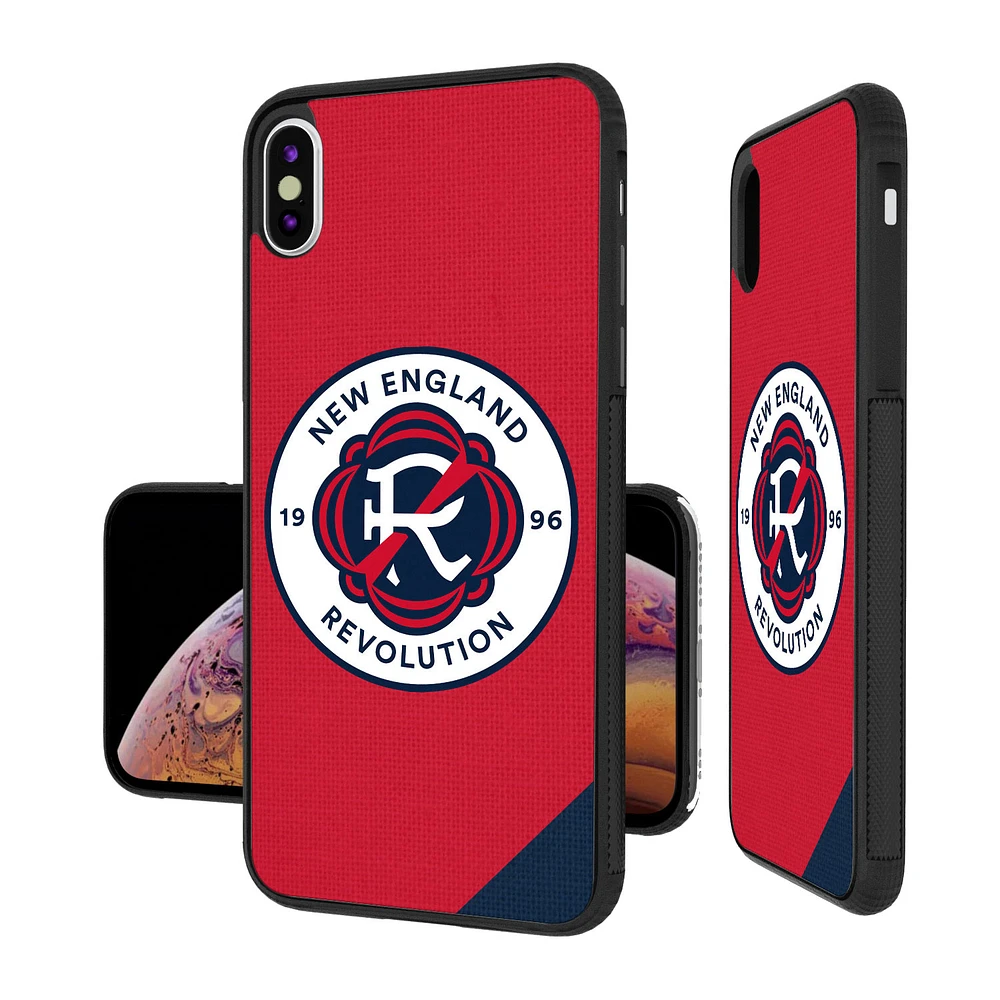 New England Revolution Diagonal Stripe Bump iPhone XS Max Case