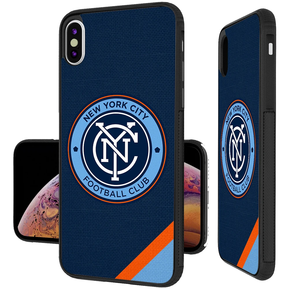 New York City FC Diagonal Stripe Bump iPhone XS Max Case
