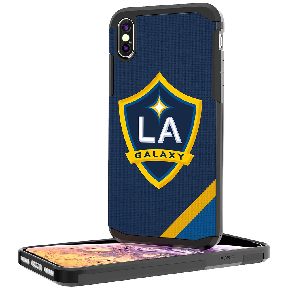 LA Galaxy Diagonal Stripe Rugged iPhone XS Max Case