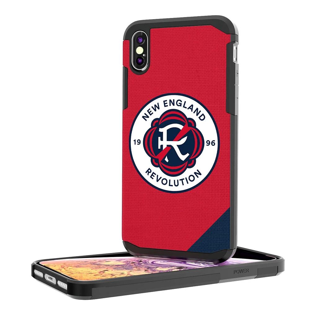 New England Revolution Diagonal Stripe Rugged iPhone XS Max Case