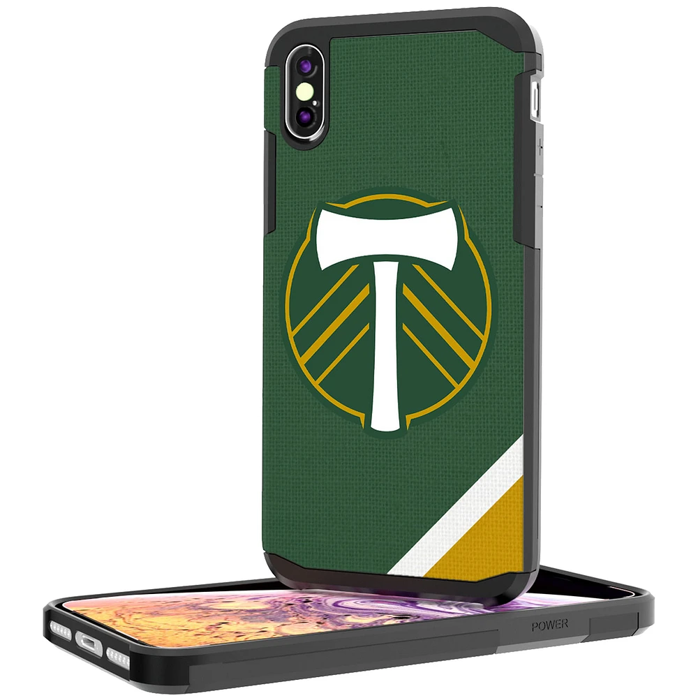 Portland Timbers Diagonal Stripe Rugged iPhone XS Max Case