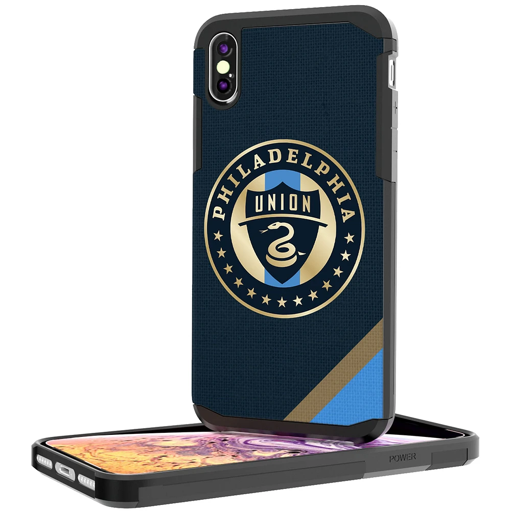 Philadelphia Union Diagonal Stripe Rugged iPhone XS Max Case