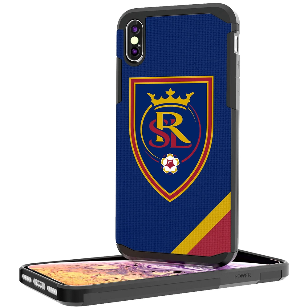 Real Salt Lake Diagonal Stripe Rugged iPhone XS Max Case