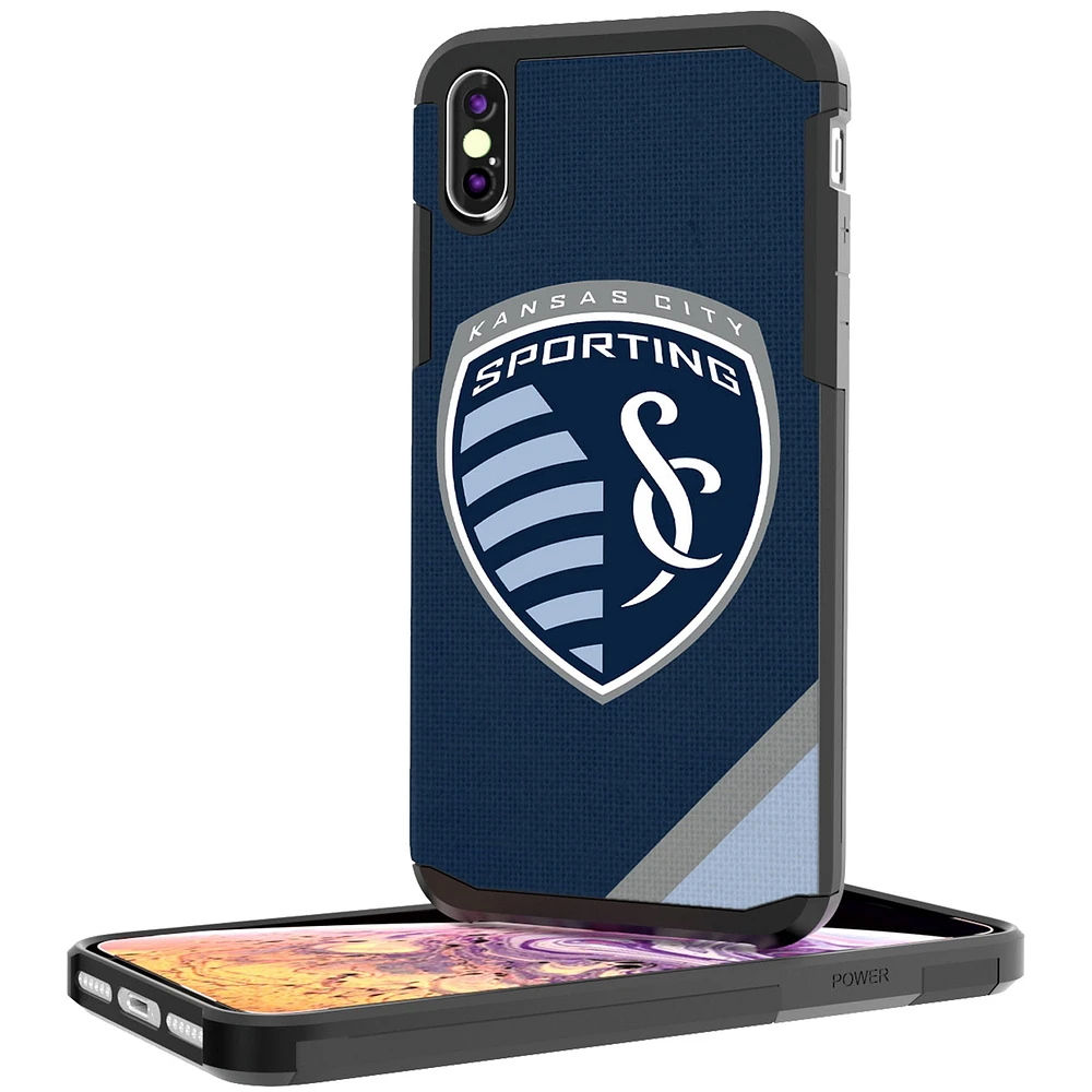 Sporting Kansas City Diagonal Stripe Rugged iPhone XS Max Case