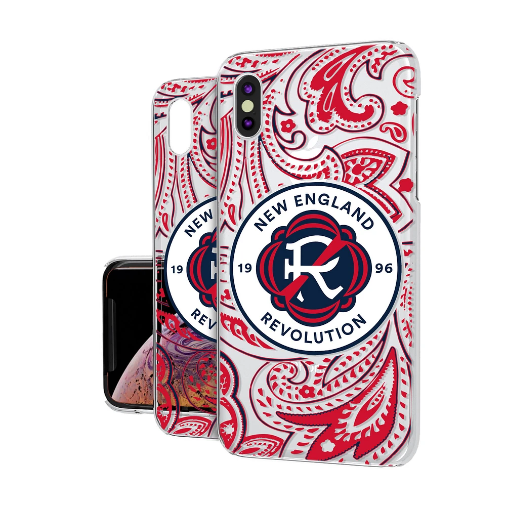 New England Revolution Paisley Clear iPhone XS Max Case