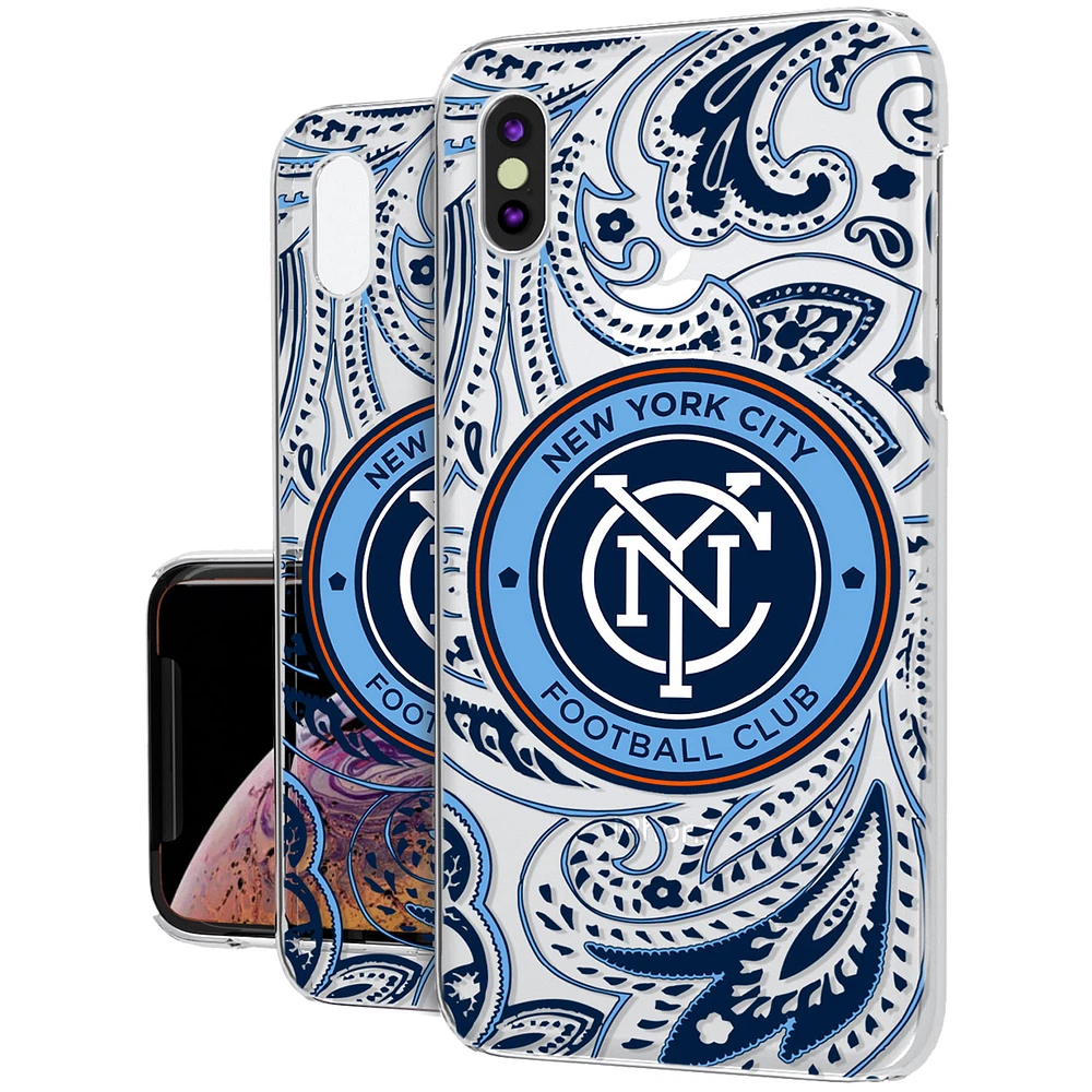 New York City FC Paisley Clear iPhone XS Max Case