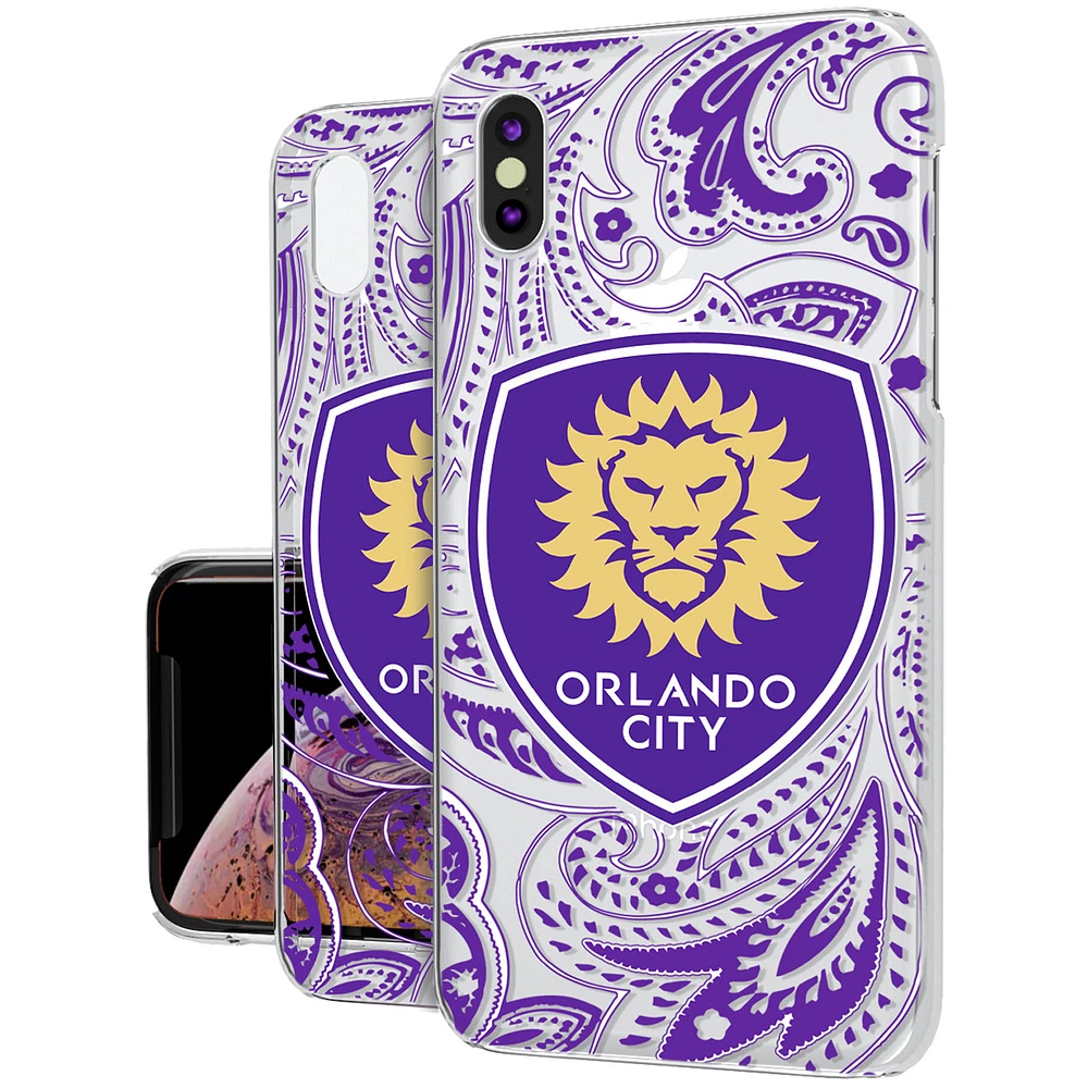Orlando City SC Paisley Clear iPhone XS Max Case