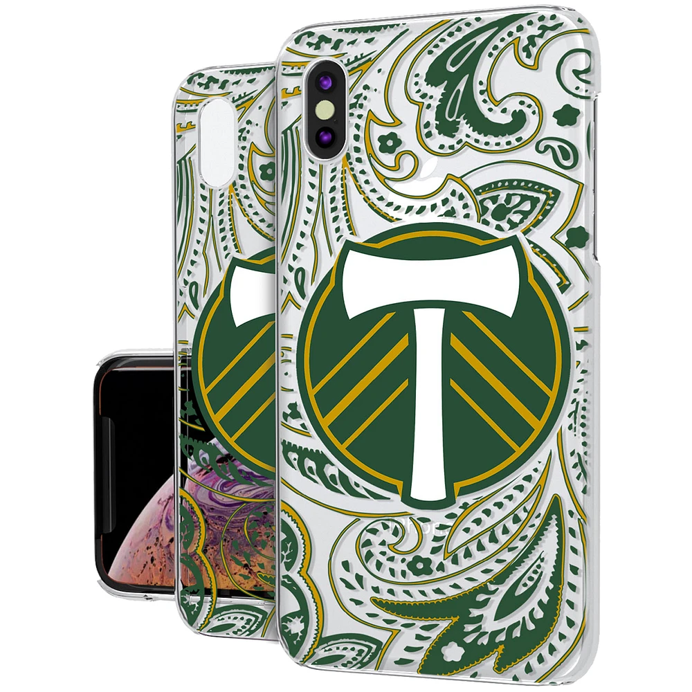 Portland Timbers Paisley Clear iPhone XS Max Case