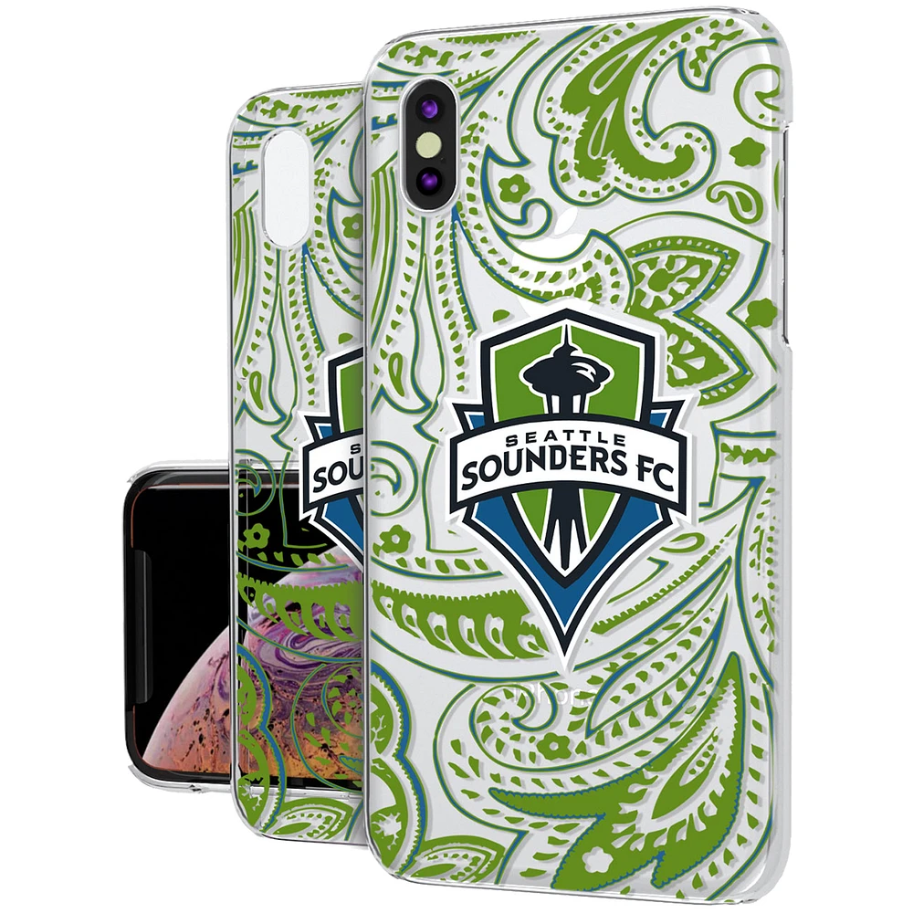 Seattle Sounders FC Paisley Clear iPhone XS Max Case