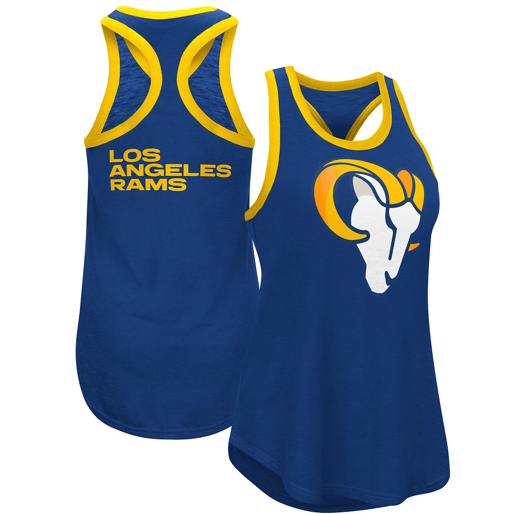 Women's G-III 4Her by Carl Banks Navy Los Angeles Rams Tater Tank Top