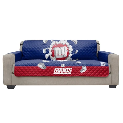 New York Giants 75'' x 110'' 3D Sofa Protector - Blue