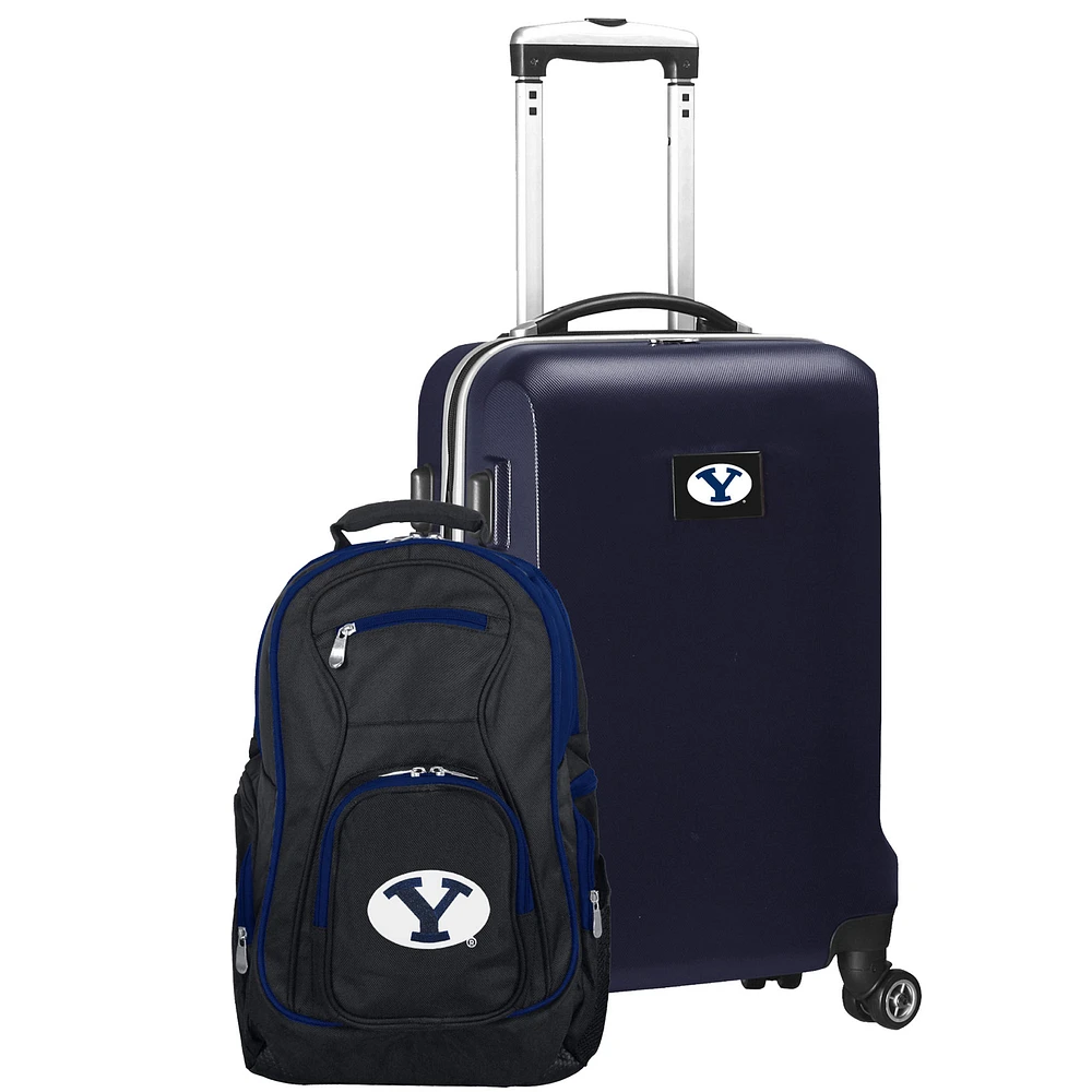 BYU Cougars Deluxe 2-Piece Backpack and Carry-On Set