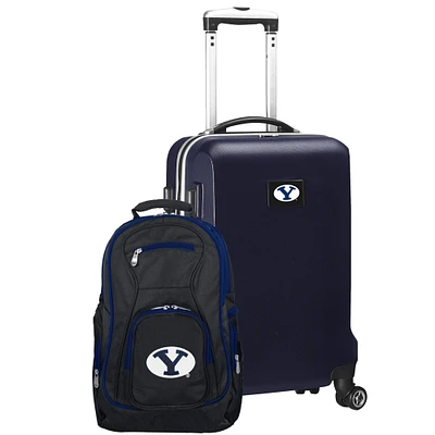 BYU Cougars Deluxe 2-Piece Backpack and Carry-On Set