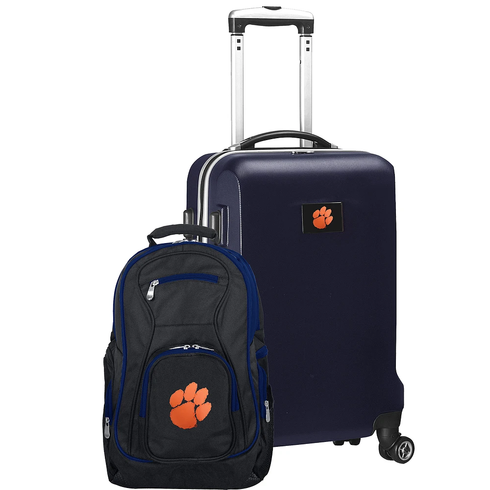 Clemson Tigers Deluxe 2-Piece Backpack and Carry-On Set