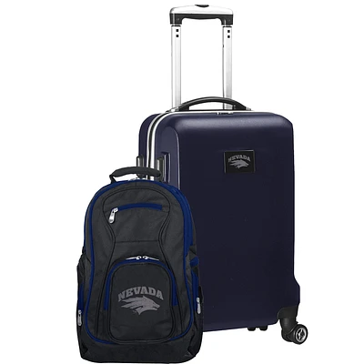 Nevada Wolf Pack Deluxe 2-Piece Backpack and Carry-On Set