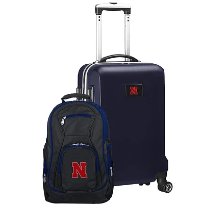 Nebraska Huskers Deluxe 2-Piece Backpack and Carry-On Set