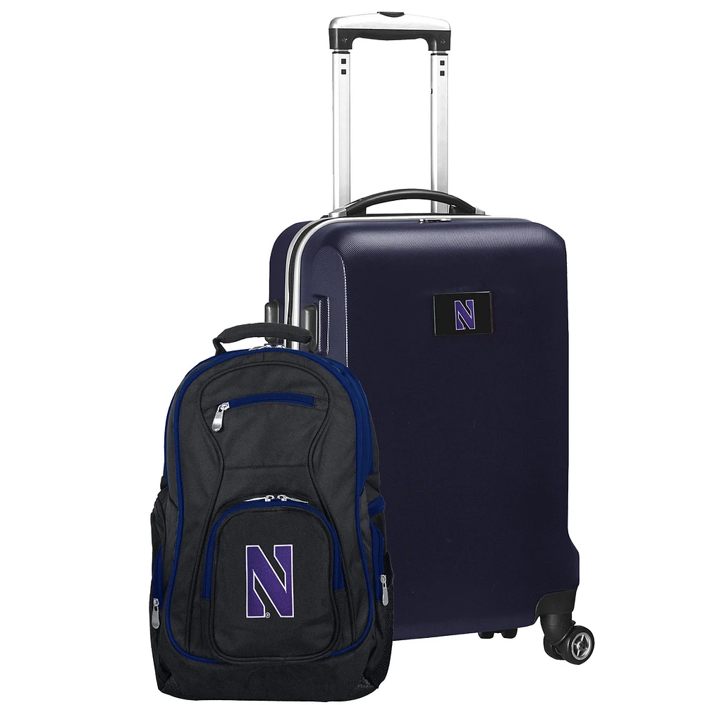 Northwestern Wildcats Deluxe 2-Piece Backpack and Carry-On Set