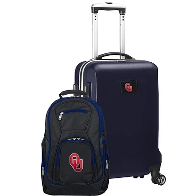 Oklahoma Sooners Deluxe 2-Piece Backpack and Carry-On Set