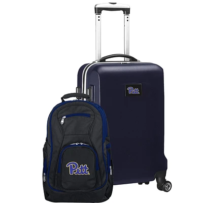 Pitt Panthers Deluxe 2-Piece Backpack and Carry-On Set